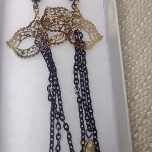 (Sold)  earrings Mardi gras theme. Handmade